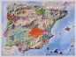 Preview: Raised relief map vineregions of Spain and Portugal