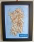 Preview: Raised relief map Sardinia A4
