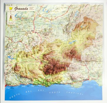 Raised relief map Granada