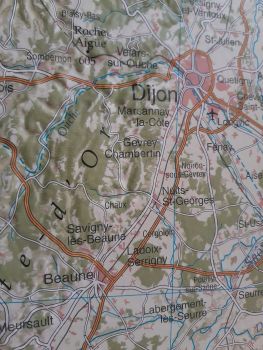Relief map Alps Burgundy