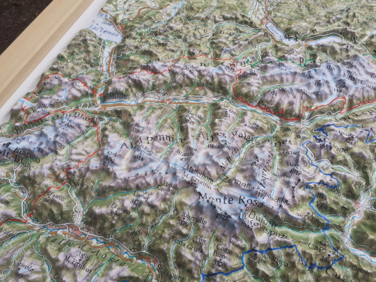 Preview: Relief map Alps 500 middle old style Preview: Relief map Alps 500 middle old style