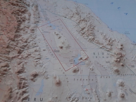 Relief map Danakil