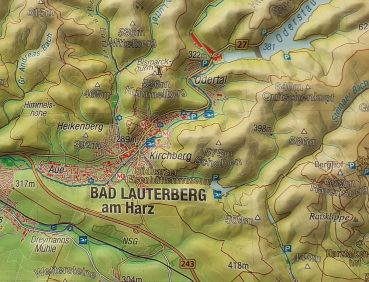 Raised relief map Harz