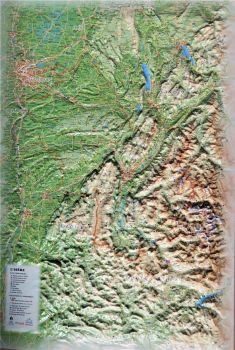 raised relief map Isere