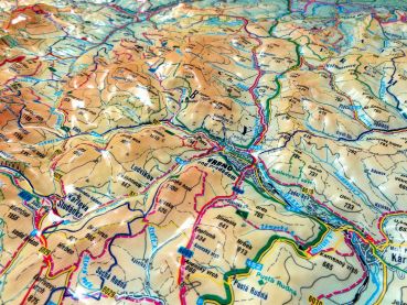 Big 3D Raised Relief Map High Tatras southwest