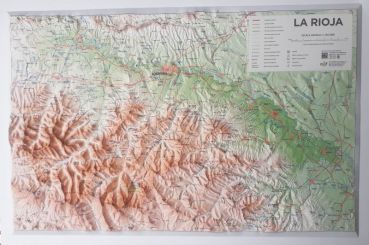 Carte en relief La Rioja