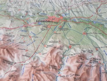 Raised relief map La Rioja