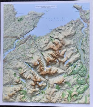 Carte en relief Snowdonia Nord