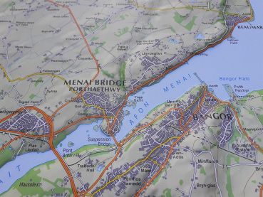 Raised relief map Snowdonia North