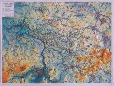 3D relief map of Saxon Switzerland and more