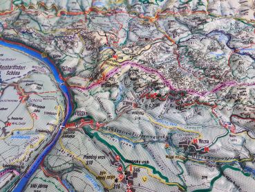 3D relief map of Saxon Switzerland and more