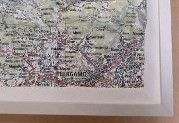 3D raised relief map of Ticino, Lake Maggiore and Lake Como