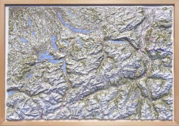 Carte en relief_Lac de Zurich