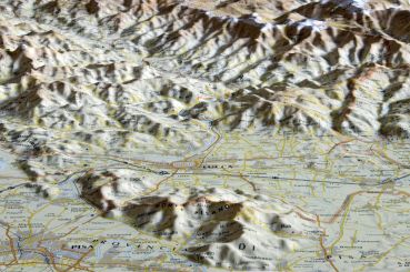 Relief Map of Lucca area