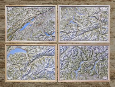 3D Cartes en relief Suisse Quartet