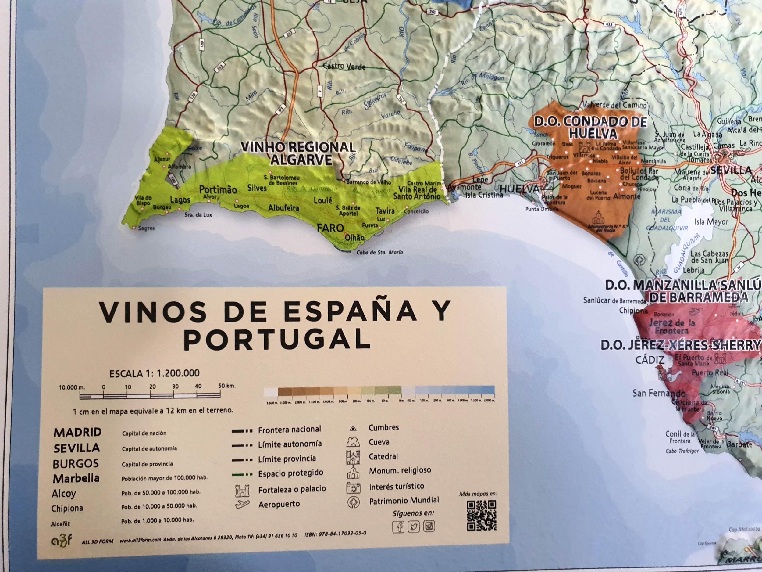 Relief Map Of The Wine Regions Of Spain And Portugal As 3d Map