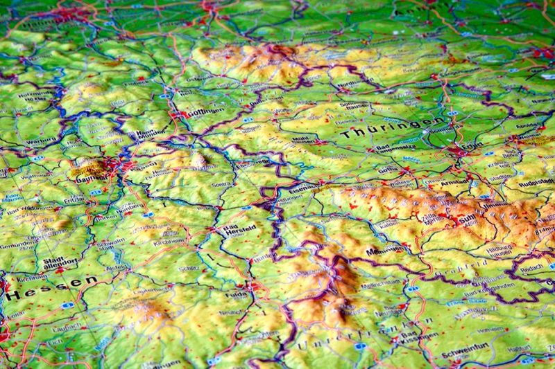 raised relief map germany detail2