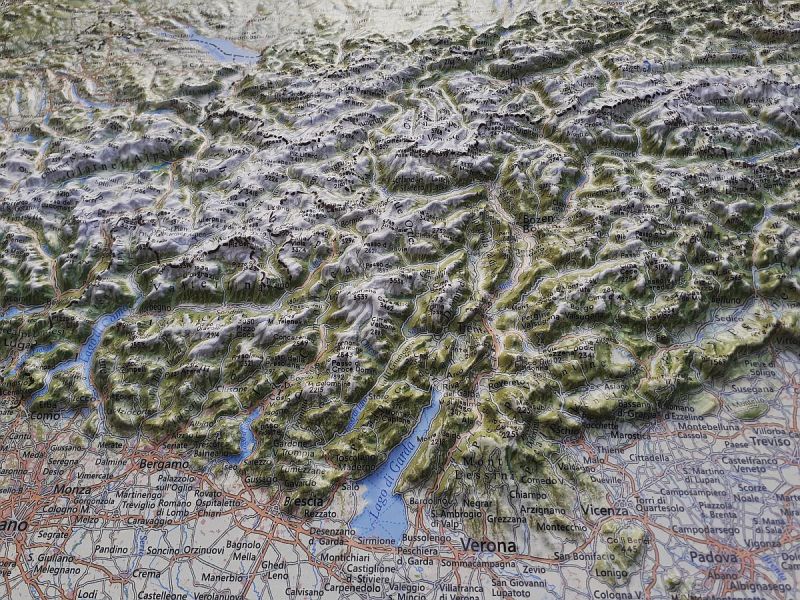 3D Relief Alpes 1:1 000 000