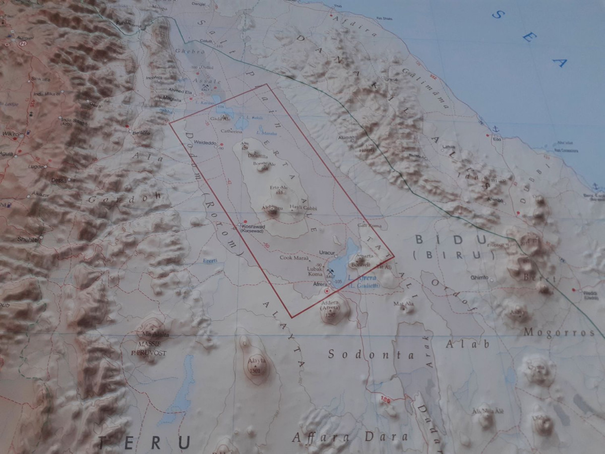 Relief map Danakil