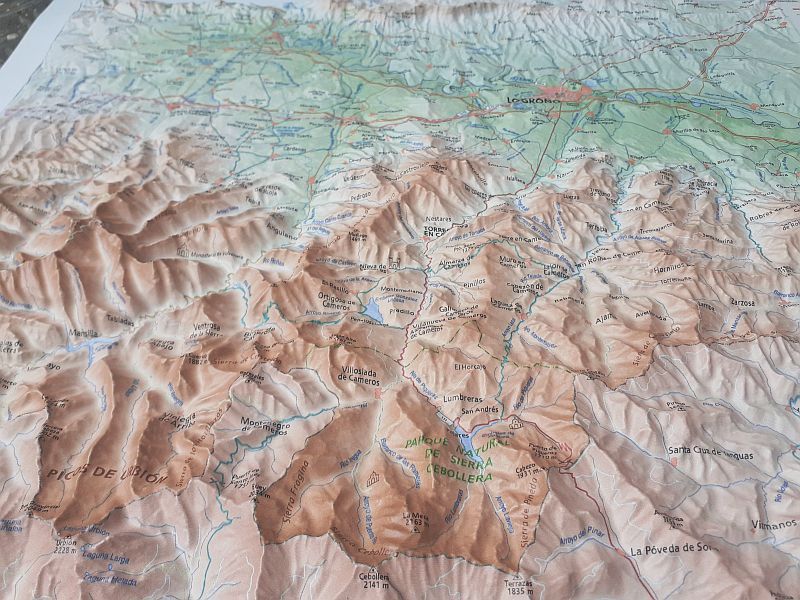 Raised relief map La Rioja