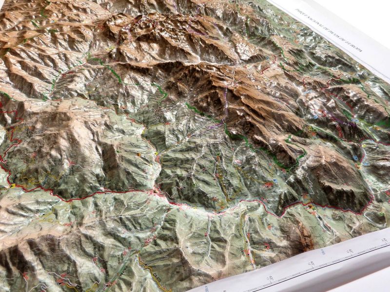 3D Raised Relief Map north spain