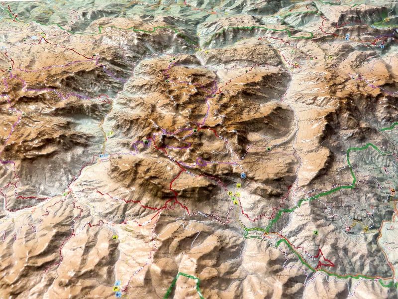 3D Raised Relief Map Picos de Europa detail2