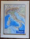 Raised relief map Italy A4
