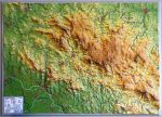 Raised relief map Bavarian Forest