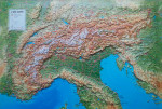 Raised relief map Alps, small