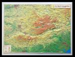 Raised relief map High Languedoc
