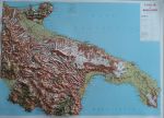 Raised relief map Puglia et Basilicata