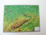 Raised relief map Saxony, small