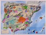 Relief map of the wine regions of Spain and Portugal
