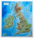 British isles raised relief map
