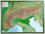 3D Raised relief map Alps, small
