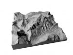 Mountain model Mont Blanc 1:100.000
