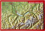 Relief postcard Bernese Oberland - framed