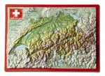Raised relief postcard Switzerland